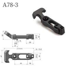 221mm Rubber Flexible T-Handle Draw Latches Hasp - 2Pcs