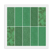 GREEN Jelly Roll: 20 2 1/2" Strips, 5 Prints 4 Each, 100 Cotton Fabric