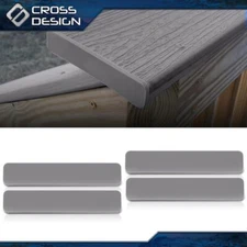 Dark Gray Composite Decking boards End Cap Set (4 pcs in One Package)  5.5”