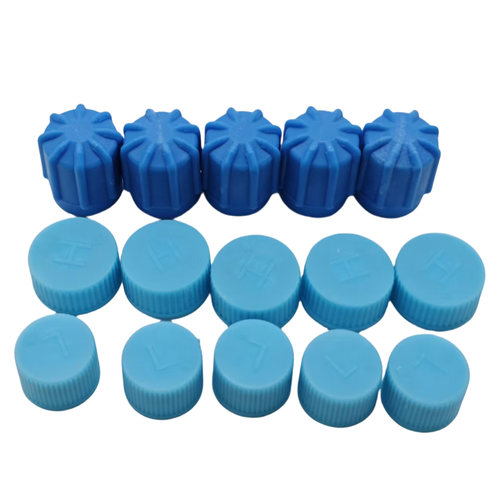 Car Air Conditioning Valve Core Dust Caps Air Seal Set R134a R12 High Low Side - Picture 6 of 12