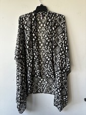 Love By Design Kimono Wrap Chiffon Aztec Geometric Print S But Will Fit Plus