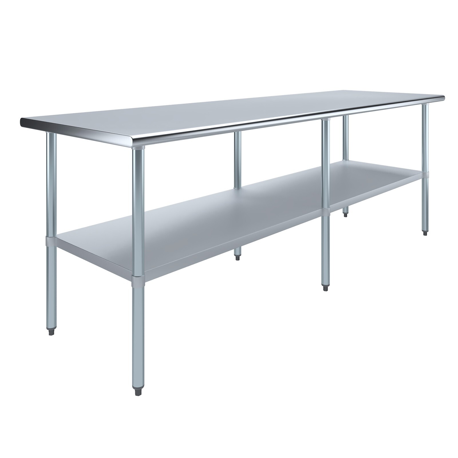 30" X 96" Stainless Steel Work Table With Galvanized Undershelf 30x96 Workbench