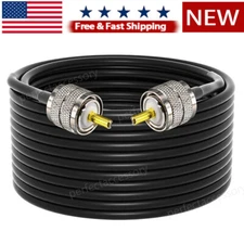 NEW 50ft RG58 Coax Coaxial UHF PL-259 Connectors Amateur Ham Radio Antenna Cable