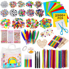 Lavoretti Creativi per Bambini,2500+ Pezzi DIY Art Craft Set,Kit Artigianali Gio