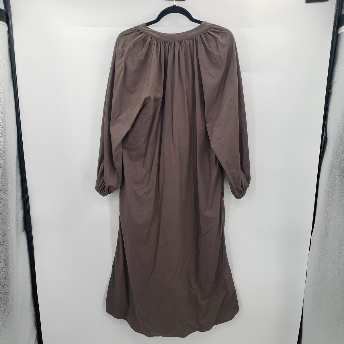 Sundry Raglan cotton woven henley Dress Womens Size Large 3 Brown V Neck  Boho | eBay