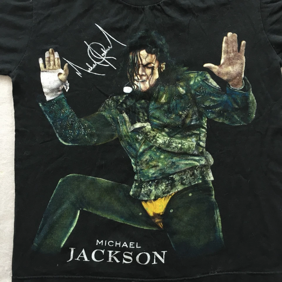 Michael Jackson REO womens RARE vintage 90s Black Face Print T Shirt Tee size M - Image 3 of 4