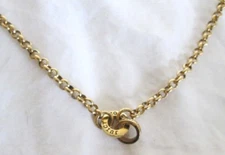 Juicy Couture 27" Over the Head Gold Tone Link Necklace