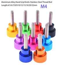 Knurled Thumb Screws M4 x4-22mm Shoulder Bolt Aluminium Hand Grip Knob High Type
