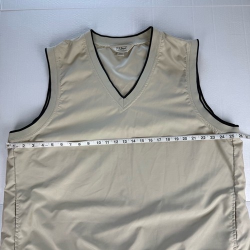 LL Bean Beige Tan Vest Sleeveless V-neck Windbreaker Golf Mens XL Tall - Picture 7 of 8
