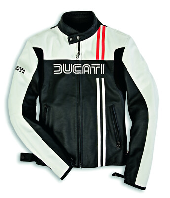 Ducati Motorrad Motorrad CE Geschützt Jacke Echt Leder Sport Herren Rüstung