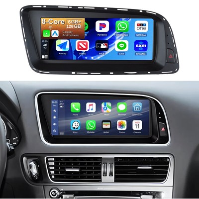 6+128G For Audi Q5 2009-2016 Carplay Android14 4G NET WIFI Car Stereo GPS DSP BT