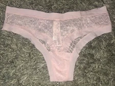Vs no show Floral Lace mesh thong panty NEW SIZE Medium Pink
