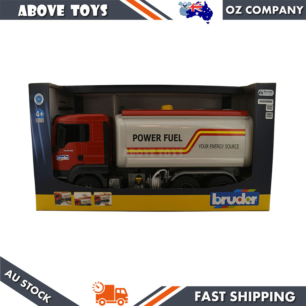 Bruder 1:16 MAN TGS Power Fuel Tank Truck With Water Pump Kids Toy