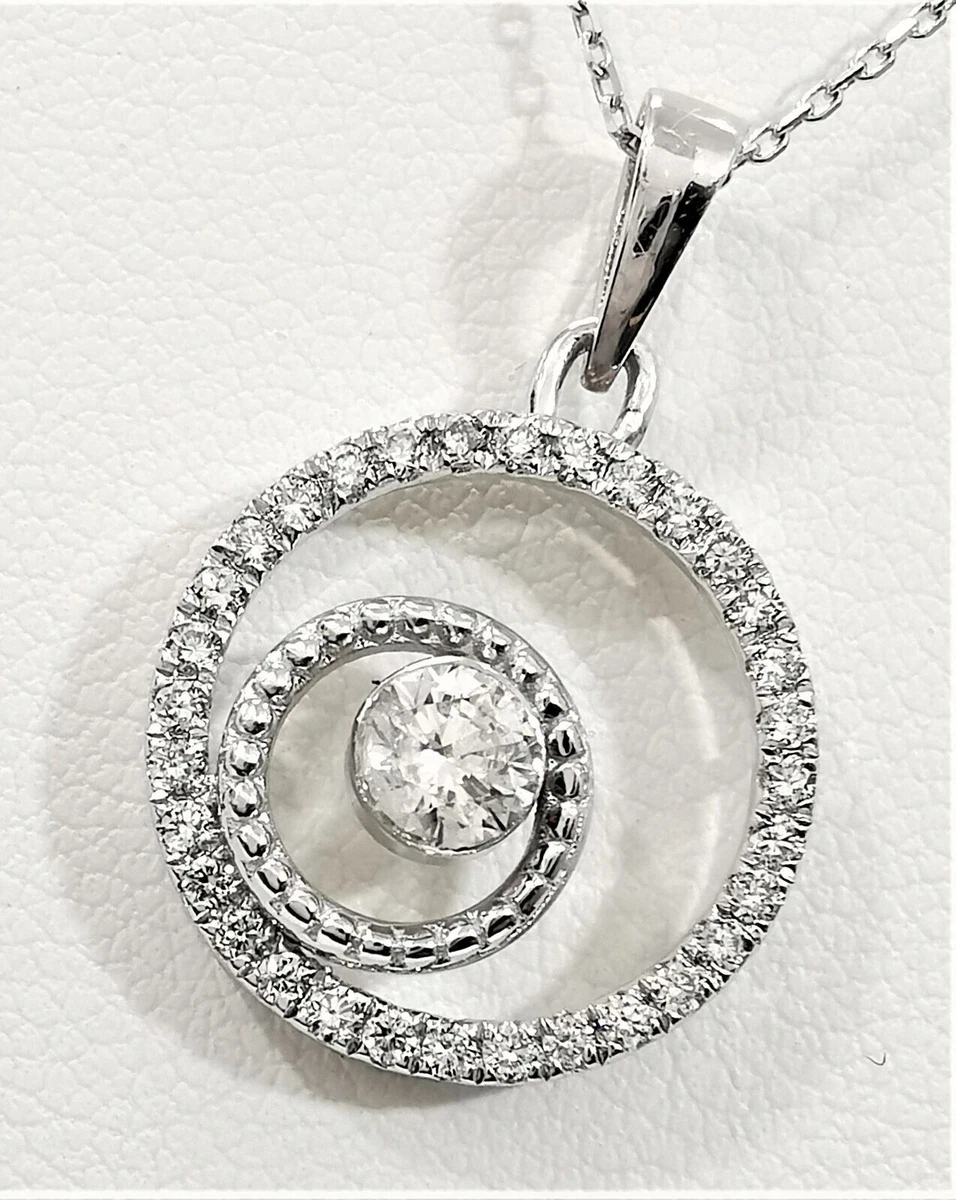Moissanite sale circle pendant