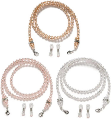 3 Cordón de máscara con cuentas, cadena para anteojos, soporte para gafas de sol