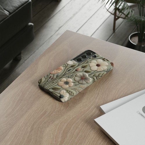 Faux Embroidered Phone Case - Vintage Textile-Inspired Design | X31 - 第 234/272 張圖片