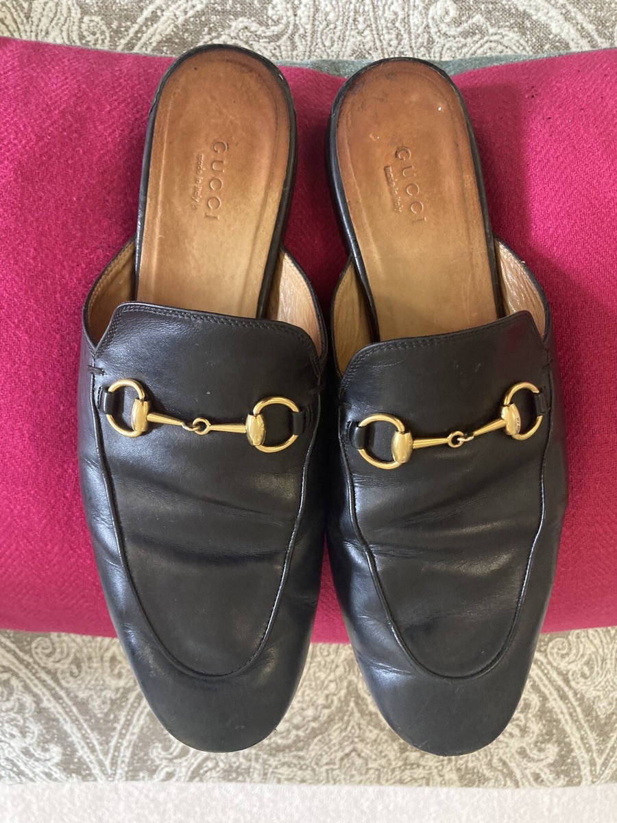 Gucci Princetown 39 Gucci Black Leather Bee Star Jordaan Horsebit