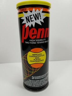 Vintage Penn Two-Tone Tennis Balls Yellow/Orange XY02T NEW