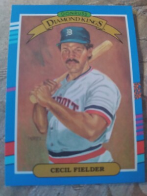 1990 Donruss Diamond Kings Cecil Fielder Error Card - No Dot After Inc #3 Tigers