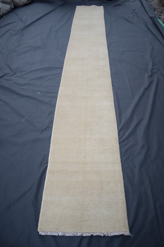 14 Ft Beige Runner Rug- 2'0x13'10 ft Afghan Modern Hand Knotted Long Hallway Rug - Picture 2 of 16
