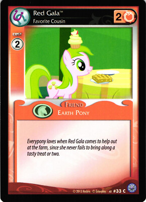 My Little Pony CCG Red Gala Favorite Cousin Common Trading Card