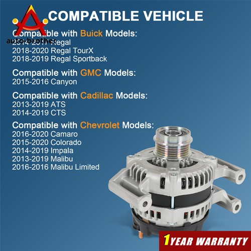 Alternator 104210-1962 For 11682 Chevrolet Malibu 2013-2015 2.5L 2016-2019 2.0L - Picture 6 of 12