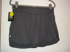 NWT CHAMPION Duo Dry Womens SKORT Sz L Echo Gray Breathable Inner Skort/Shorts
