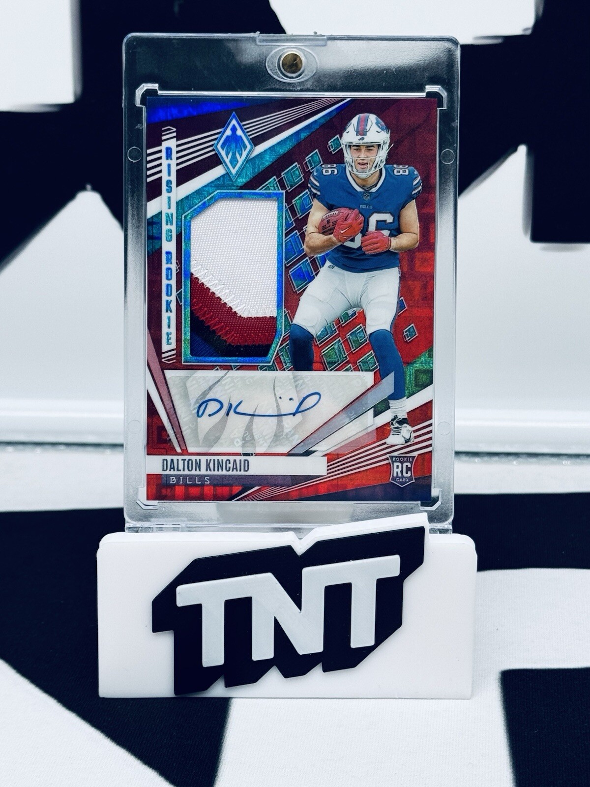 Dalton Kincaid 2023 Panini Phoenix Rising Rookie Patch Auto Pandora /25