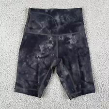 Lululemon Align HR Shorts Women 2 Gray Graphite Diamond Tie Dye Pitch 19 x 8"