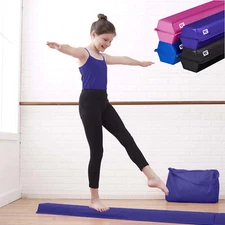 9 FT FOAM FOLDING GYMNASTICS TUMBLING BALANCE BEAM GYM MAT - For Beginners
