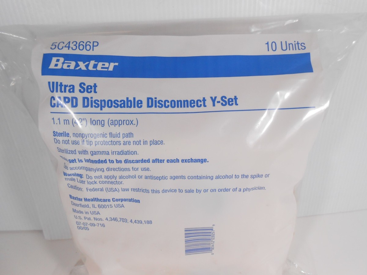 Baxter 5C4366P CAPD Disposable Disconnect Y-Set Ultra Set