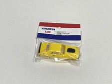 Yellow Dodge Challenger AML B411-Y T-Jet Repop Body HO Fro MidAmerica Raceway