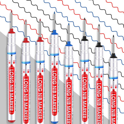 Marspark 8 Pcs Long Nib Marker Long Head Deep Hole Marker Pen 20Mm Multi-Purpose