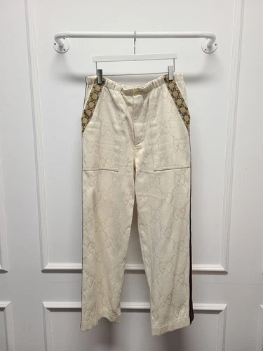 Pantalon coton Gucci GG Supreme Stripe Web 48 123467504