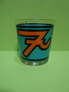 Vintage 70's Anchor Hocking Poison Glass  PopArt Vitriol  1 of a 4Pc Set