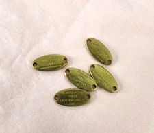 Louis Vuitton buttons tiny flat 2 holes OVAL 13 mm 5 pcs