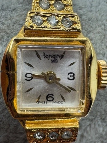 Vintage Ladies Longines 1 Jewel Gold Tone Swiss Mechanical Watch WORKS