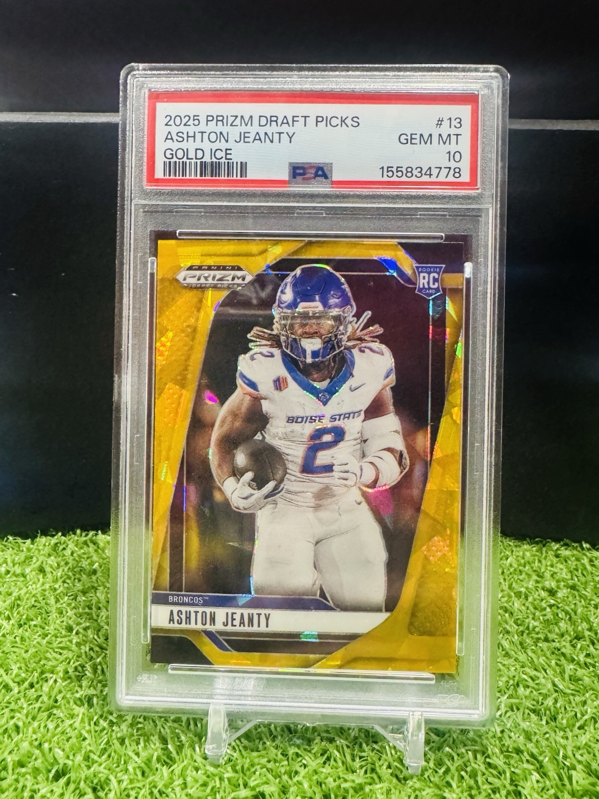 Ashton Jeanty Panini Prizm Draft Picks #13 Gold Ice