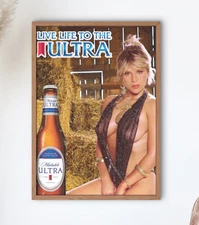 Michelob Ultra  Beer Poster Vintage Retro Samantha Fox Poster Bar Decor 18x24
