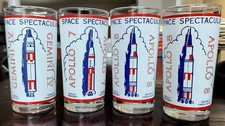 Vintage NASA Space Spectaculars Glasses Apollo 7, Gemini IV Tumblers Libbey