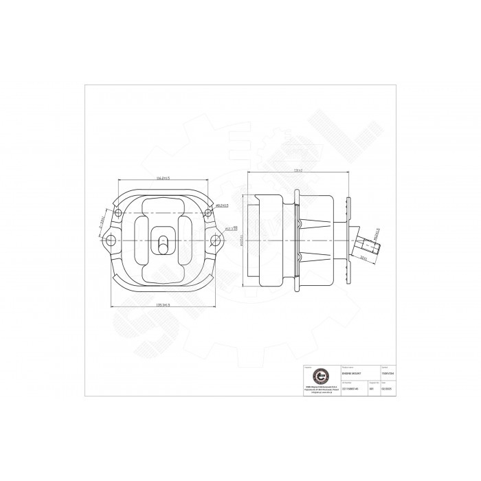 Support de rechange moteur gauche compatible BMW X5 E70 F15 et X6 E71 F16 - Pièce 22116865145