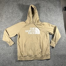 The North Face Logo Pullover Hoodie Tan Fleece Women s Large