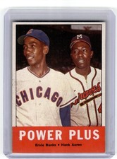 1963 Topps Power Plus (Hank Aaron / Ernie Banks) CPC #242