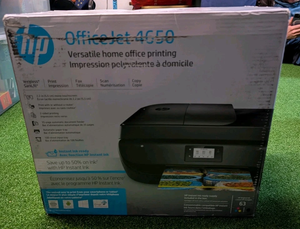 NEW FACTORY SEALED! HP OfficeJet 4650 All-in-One Wireless Printer Black - Image 4 of 4