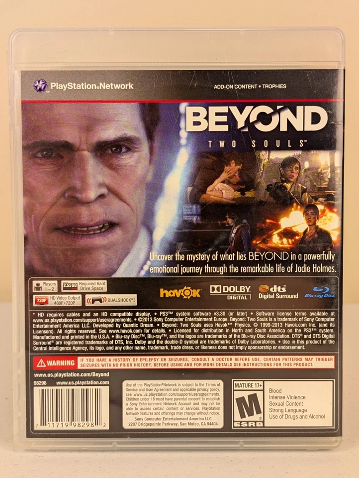 Beyond Two Souls (PlayStation 3 PS3)➡️No Manual  - Tested - Excellent 📀! - Image 2 of 4