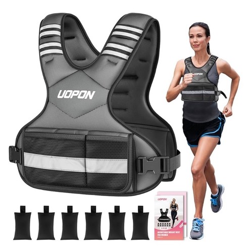Weighted Vest for Women 6-12 lbs with Pockets & Reflective Strips