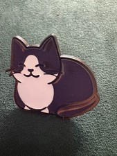 Cute Black White Tuxedo Cat Enamel Lapel Pin Kitten Feline Z19