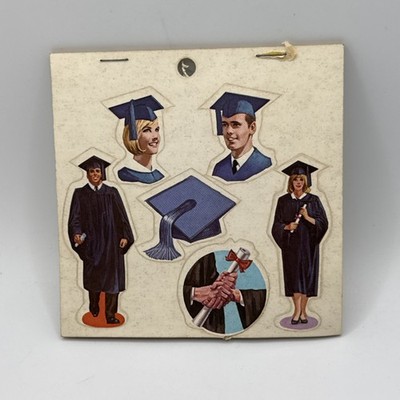 Vintage Eureka Graduation Sticker Seal Booklet 7 Pages 6 Different Designs