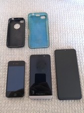 Used Cellphone Lot Untested - Turn On - Blackberry Z30, iPhone 4, Galaxy A32