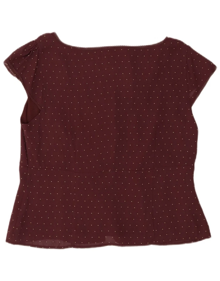 Blusa corta para mujer LAURA ASHLEY UK 18 XL granate viscosa manchada AK09 Foto 2 de 3